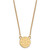 LogoArt Boston Bruins Necklace - Sterling Silver Gold-Tone Small Pendant 18 Inch, 12 mm Wide