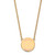 LogoArt Delta Gamma Necklace - Sterling Silver Gold-Tone Sorority Text Large Color Enamel Pendant 18 Inch - GP015DG-18