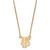 LogoArt Florida State University Necklace - Sterling Silver Gold-Tone F-S Small Pendant 18 Inch