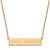 LogoArt Carolina Hurricanes Necklace - Sterling Silver Gold-Tone Small Bar 18 Inch