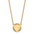 LogoArt Kappa Alpha Theta Necklace - Sterling Silver Gold-Tone Sorority Text Large Color Enamel Pendant 18 Inch - GP015KAT-18