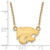 LogoArt Kansas State University Necklace - Sterling Silver Gold-Tone Wildcat Small Pendant 18 Inch - View 3