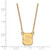 LogoArt North Carolina State University Necklace - Sterling Silver Gold-Tone N-C-S Small Pendant 18 Inch - View 2