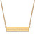 LogoArt Nashville Predators Necklace - Sterling Silver Gold-Tone Small Bar 18 Inch