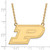 LogoArt Purdue University Necklace - Sterling Silver Gold-Tone Letter P Large Pendant 18 Inch - View 2