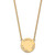 LogoArt Theta Phi Alpha Necklace - Sterling Silver Gold-Tone Sorority Text Large Color Enamel Pendant 18 Inch - GP015TPA-18