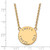 LogoArt Theta Phi Alpha Necklace - Sterling Silver Gold-Tone Sorority Text Large Color Enamel Pendant 18 Inch - GP015TPA-18 - View 2