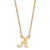 LogoArt University of Alabama Necklace - Sterling Silver Gold-Tone Letter A Small Pendant 18 Inch