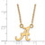 LogoArt University of Alabama Necklace - Sterling Silver Gold-Tone Letter A Small Pendant 18 Inch - View 2