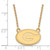 LogoArt University of Georgia Necklace - Sterling Silver Gold-Tone Letter G Small Pendant 18 Inch - View 2