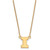 LogoArt University of Illinois Necklace - Sterling Silver Gold-Tone Letter I Small Pendant 18 Inch
