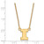 LogoArt University of Illinois Necklace - Sterling Silver Gold-Tone Letter I Small Pendant 18 Inch - View 2