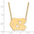 LogoArt University of North Carolina Necklace - Sterling Silver Gold-Tone N-C Large Pendant 18 Inch - View 2