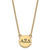 LogoArt Alpha Xi Delta Necklace - Sterling Silver Gold-Tone Sorority Greek Letters Small Black Enamel Pendant 18 Inch
