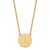 LogoArt Boston Bruins Necklace - Sterling Silver Gold-Tone Large Pendant 18 Inch, 18 mm Wide