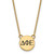 LogoArt Delta Phi Epsilon Necklace - Sterling Silver Gold-Tone Sorority Greek Letters Small Black Enamel Pendant 18 Inch