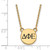 LogoArt Delta Phi Epsilon Necklace - Sterling Silver Gold-Tone Sorority Greek Letters Small Black Enamel Pendant 18 Inch - View 2