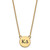 LogoArt Kappa Delta Necklace - Sterling Silver Gold-Tone Sorority Greek Letters Small Black Enamel Pendant 18 Inch