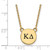 LogoArt Kappa Delta Necklace - Sterling Silver Gold-Tone Sorority Greek Letters Small Black Enamel Pendant 18 Inch - View 2