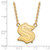 Sterling Silver Gold-Pltd NHL LogoArt Seattle Kraken Lg Pendant Necklace - View 3