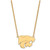 LogoArt Kansas State University Necklace - Sterling Silver Gold-Tone Wildcat Large Pendant 18 Inch
