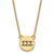 LogoArt Sigma Sigma Sigma Pendant - Sterling Silver Gold-Tone Sorority Greek Letters Small Black Enamel 18 Inch Necklace