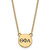 LogoArt Theta Phi Alpha Necklace - Sterling Silver Gold-Tone Sorority Greek Letters Small Black Enamel Pendant 18 Inch