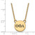 LogoArt Theta Phi Alpha Necklace - Sterling Silver Gold-Tone Sorority Greek Letters Small Black Enamel Pendant 18 Inch - View 2