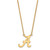 LogoArt University of Alabama Necklace - Sterling Silver Gold-Tone Letter A Large Pendant 18 Inch