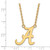 LogoArt University of Alabama Necklace - Sterling Silver Gold-Tone Letter A Large Pendant 18 Inch - View 2
