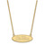 LogoArt University of Mississippi Necklace - Sterling Silver Gold-Tone Ole Miss Large Oval Pendant 18 Inch