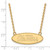 LogoArt University of Mississippi Necklace - Sterling Silver Gold-Tone Ole Miss Large Oval Pendant 18 Inch - View 2