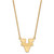 LogoArt University of Virginia Necklace - Sterling Silver Gold-Tone Large Pendant 18 Inch
