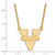 LogoArt University of Virginia Necklace - Sterling Silver Gold-Tone Large Pendant 18 Inch - View 2