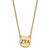 LogoArt Zeta Tau Alpha Necklace - Sterling Silver Gold-Tone Sorority Greek Letters Small Black Enamel Pendant 18 Inch