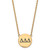 LogoArt Delta Delta Delta Necklace - Sterling Silver Gold-Tone Sorority Greek Letters Large Black Enamel Pendant 18 Inch