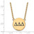LogoArt Delta Delta Delta Necklace - Sterling Silver Gold-Tone Sorority Greek Letters Large Black Enamel Pendant 18 Inch - View 2