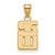 LogoArt Southern Illinois University Pendant - Sterling Silver with Gold-Tone Small