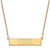 LogoArt Vegas Golden Knights Necklace - Sterling Silver Gold-Tone Small Bar 18 Inch
