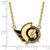 LogoArt Ottawa Senators Necklace - Sterling Silver Gold-Tone Large Enameled Pendant 18 Inch - View 3