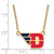 LogoArt University of Dayton Necklace - Sterling Silver Gold-Tone Small Enameled Pendant 18 Inch - View 2