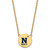 Sterling Silver Gold-Tone LogoArt US Naval Academy Large Enameled Disc Pendant 18 Inch Necklace