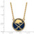 LogoArt Buffalo Sabres Necklace - Sterling Silver Gold-Tone Large Enameled Pendant 18 Inch - View 2