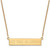 LogoArt New York Islanders Necklace - Sterling Silver Gold-Tone Small Bar 18 Inch