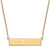 LogoArt Ottawa Senators Necklace - Sterling Silver Gold-Tone Small Bar 18 Inch