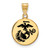 LogoArt U.S. Marine Corps Pendant - Gold-Tone Sterling Silver Medium Epoxied Disc