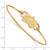 LogoArt Colorado Avalanche Bracelet - Sterling Silver Gold-Tone Letter A Small Center 7 Inch Wire Bangle - View 2