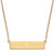 LogoArt Montreal Canadiens Necklace - Sterling Silver Gold-Tone Small Bar 18 Inch