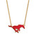 LogoArt Southern Methodist University Necklace - Sterling Silver Gold-Tone Mustang Large Enameled Pendant 18 Inch