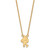 LogoArt Iowa State University Necklace - Sterling Silver Gold-Tone Cardinal Large Pendant 18 Inch